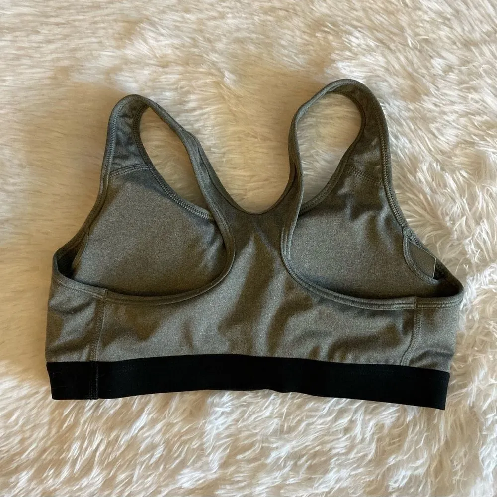 Nike Pro Gray Racerback Sports Bra Medium Lightly Padded - Image 2