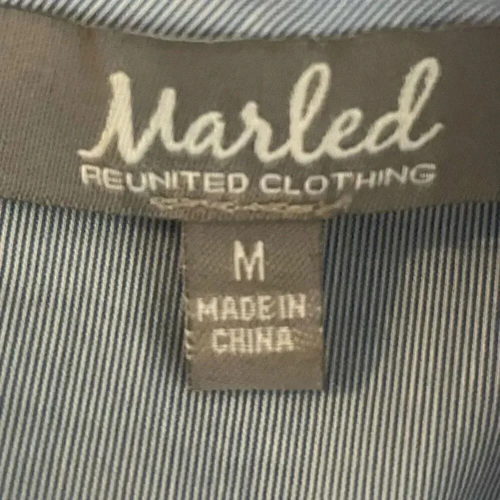 Marled Reunited Clothing Women’s Blue Cotton Blend Flare Sleeves M #1104 Blue Size M - Image 9