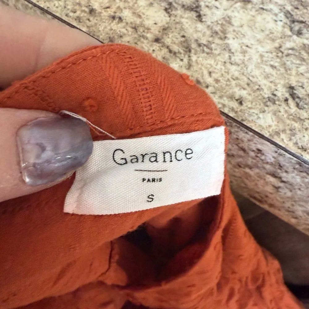 Garance size small orange pears, Friend, long sleeve button up blouse - Image 5