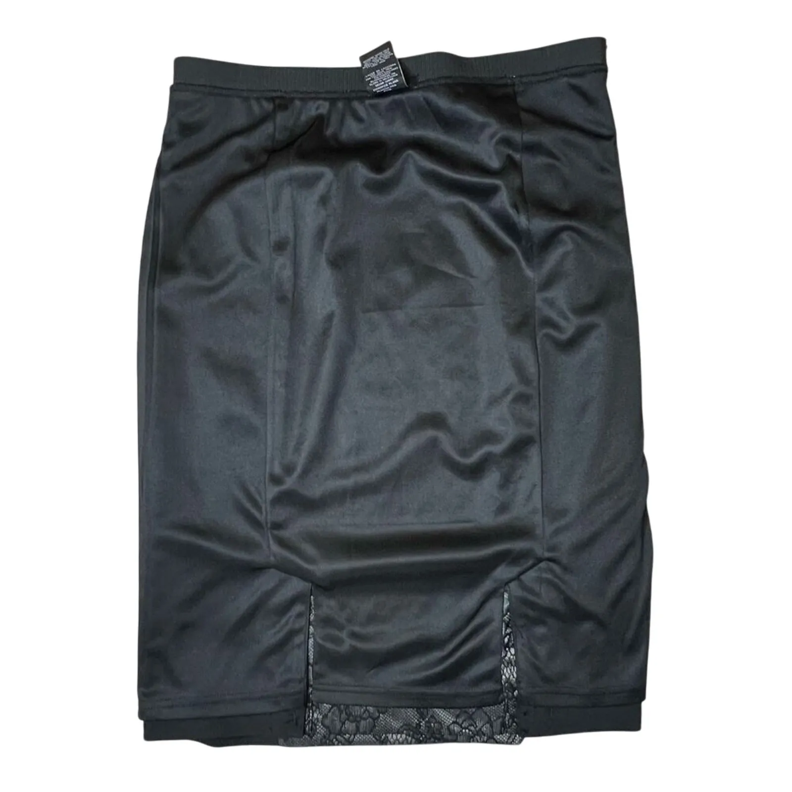 Rafaella Black Ponte Knit Lace Insert Straight Pencil Skirt 8 NWT Old Money - Image 4