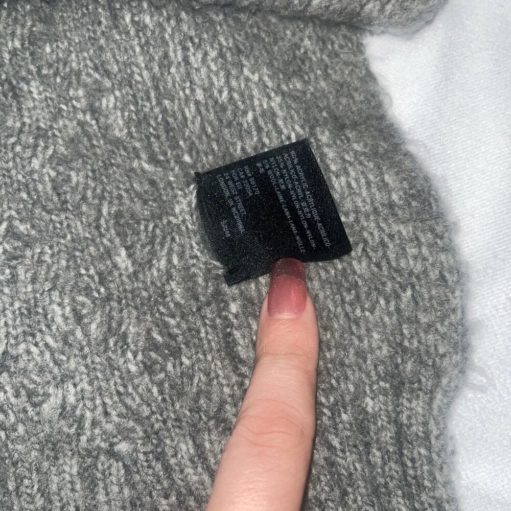 Women’s Michael Stars Cowl Neck 3/4 Sleeve Gray Wool Blend Medium M Sweater - Image 9