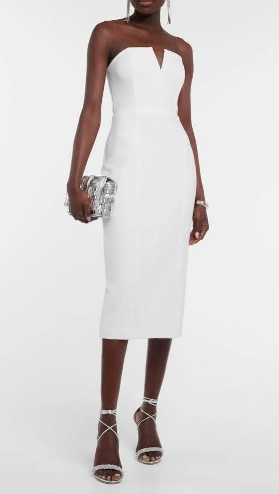 Veronica Beard Nabi WHITE Strapless Midi Dress in White, Size 14 New w/Tag $698 - Image 6