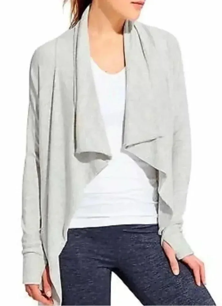 ATHLETA Studio Wrap‎ Magnetic Cardigan Light Grey Size XXS - Image 1