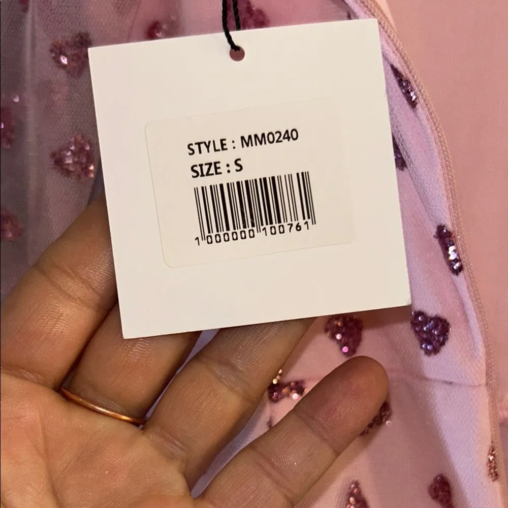 NWT Luxe Wave Size S Pink Heart Patterned Dress - Image 15