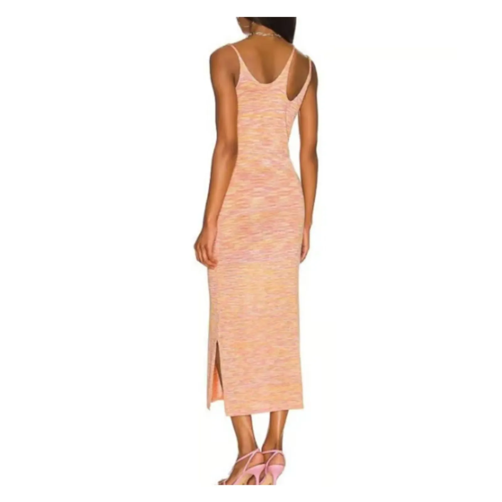 CALLAHAN KNITWEAR Zoe Knit Halter Midi‎ Dress NWT Sz Small Pink - Image 2