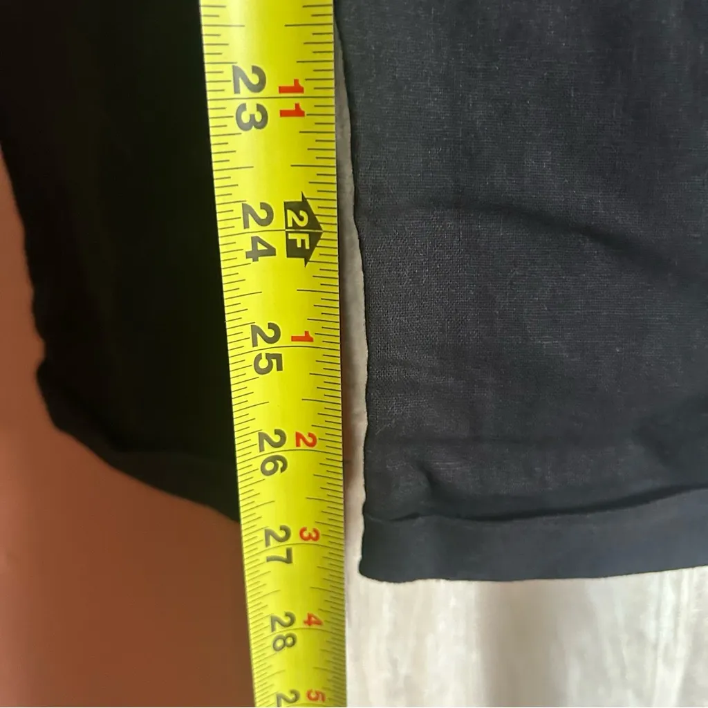 J. Crew Tall Linen-cotton Blend Drawstring Pants Black Pull On NWT Size 0T‎ - Image 8