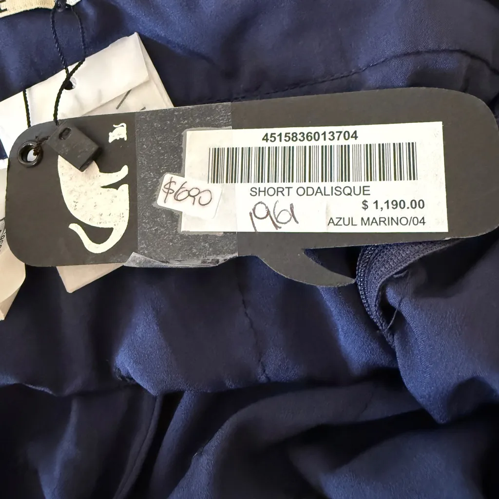 Piece of Cake Navy Blue Sequin Embellished Shorts Large Imported - Image 3