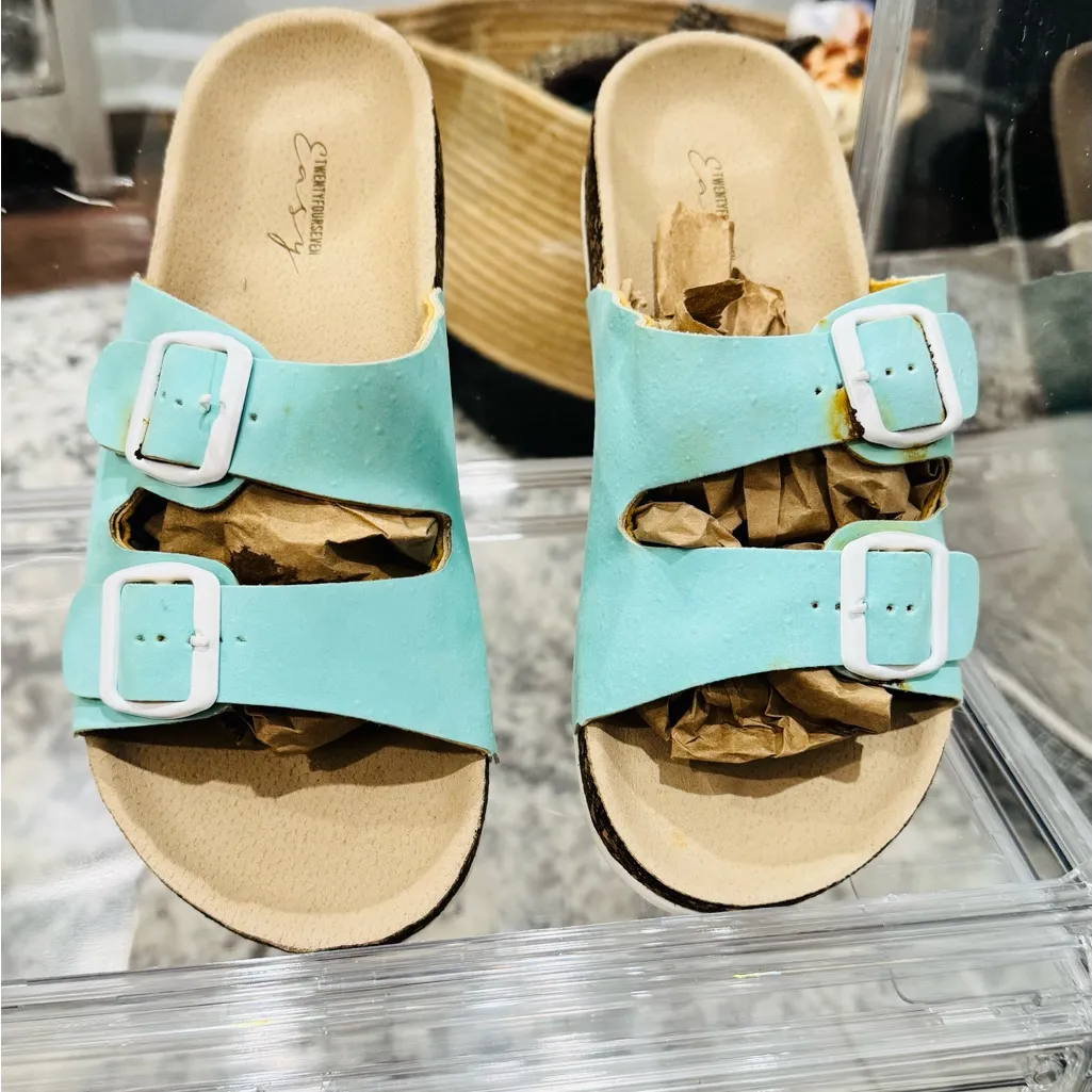 Twentyfourseven by Easy Spirit Cork Slide Sandals - Image 7