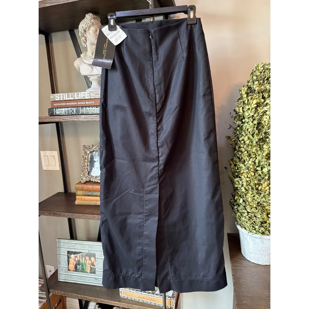 Adriana Degreas Cotton Blend Maxi Skirt Black Womens Size Small - Image 7