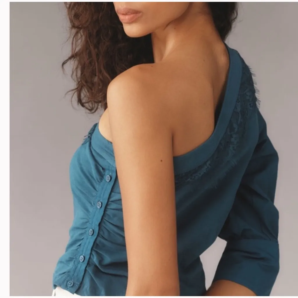 Anthropologie One-Shoulder Puff-Sleeve Top - Image 2