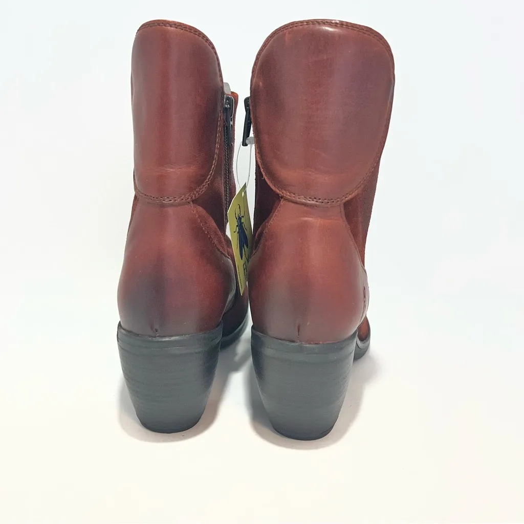 FLY LONDON Suede Ankle Boots HOTA OILSU/RUG BRICK SIZE 36 US 5.5-6 NWT - Image 4