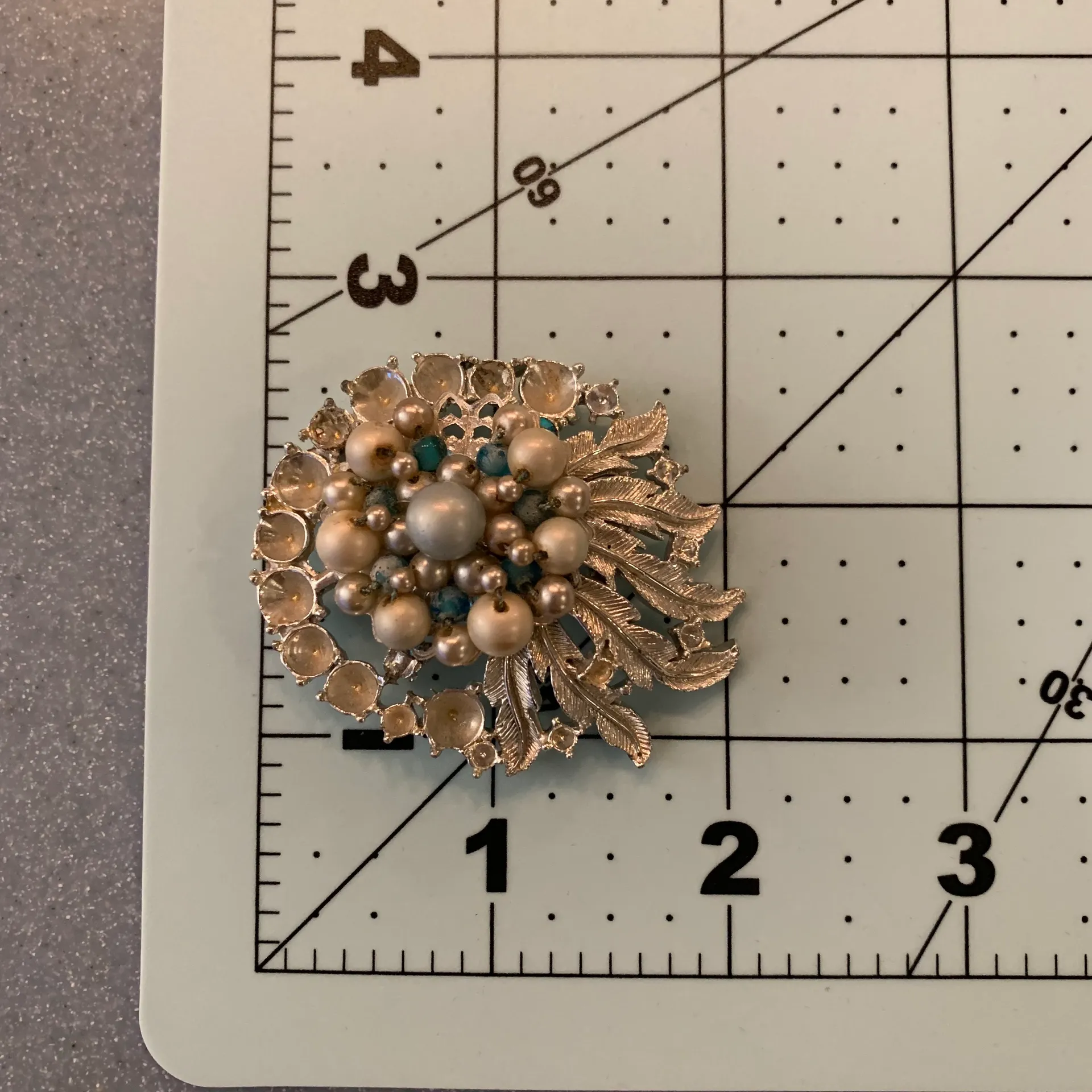 Vintage Silver Coro Brooch/Pin Large Heavy // FLAWS SEE DESCRIPTION - Image 5