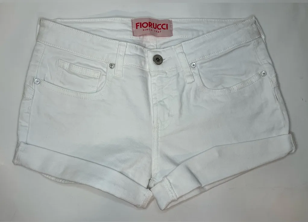 Revolve Fiorucci NWT Women's Ittierre Classic White Denim Shorts Size 29 - Image 1