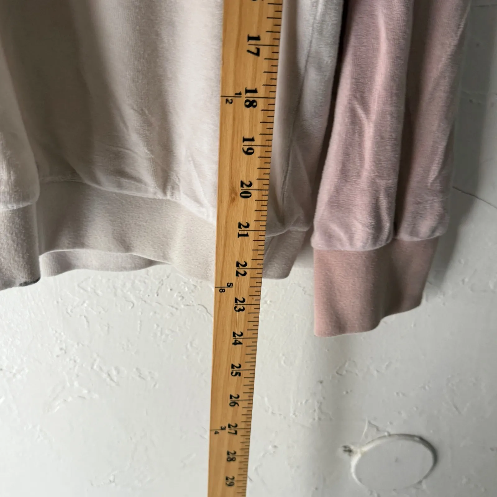 Supreme Y2k Velour Rugby Shirt Pink White Striped Embroidered Logo Size S - Image 7