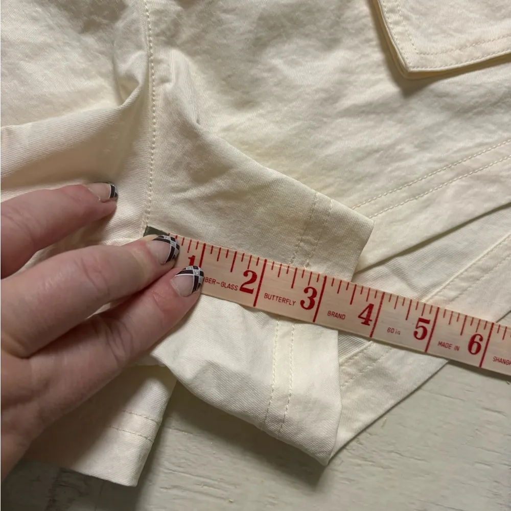 Calia Woven Paperbag Shorts Ivory Size Large New Journey High Rise Athletic NWT White - Image 4