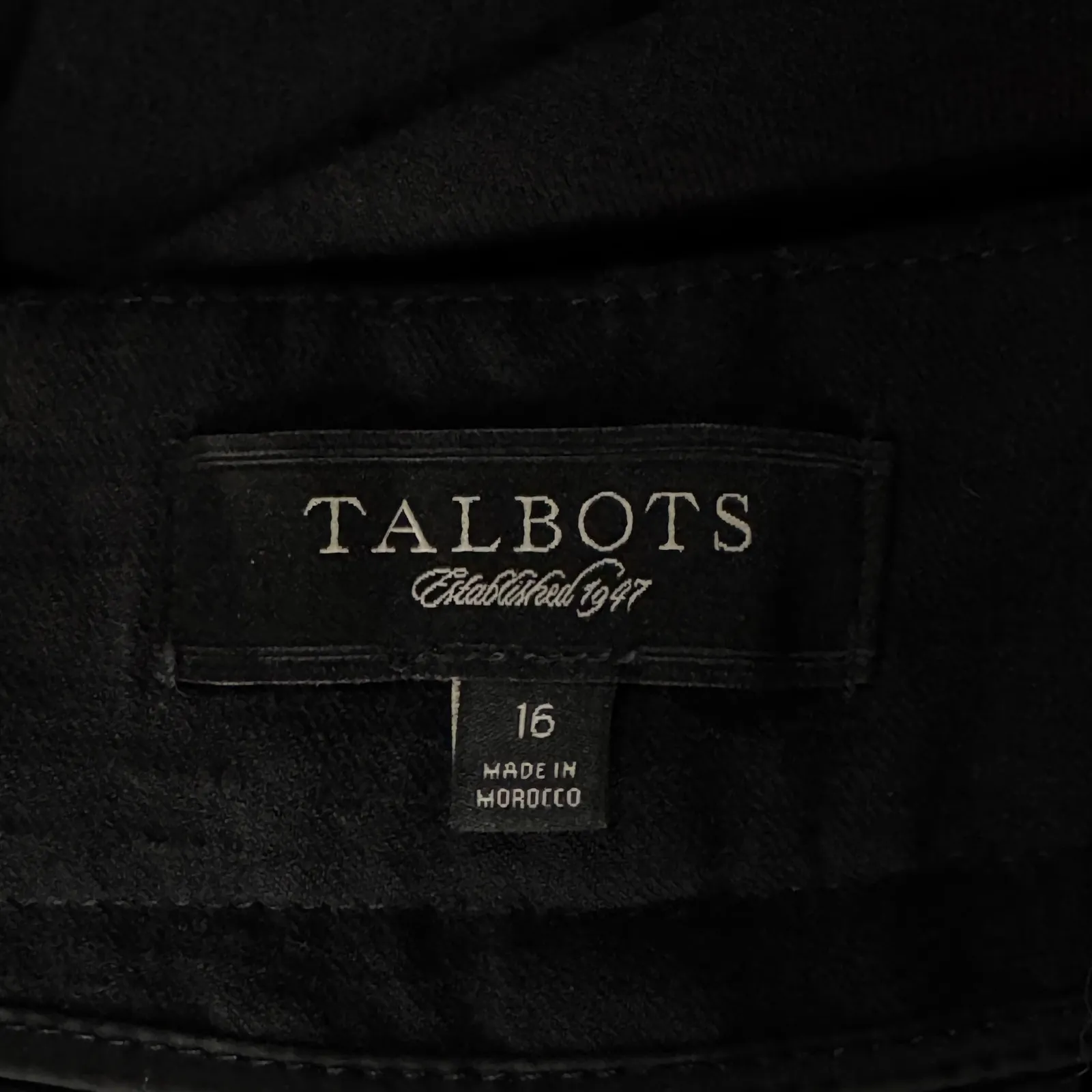 Talbots SZ 16 Signature Wide Leg Pants Wool Blend Lined Pockets Hi-Rise Zip-Fly - Image 9