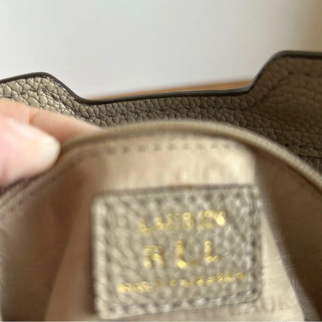 RALPH‎ LAUREN RLL Kenton City Satchel Pebble Leather Double Handle Logo $258 - Image 6