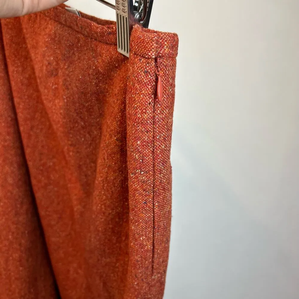 Talbots Vintage Wool & Silk Blend Italian Fabric Tweed Skirt 16 - Image 7