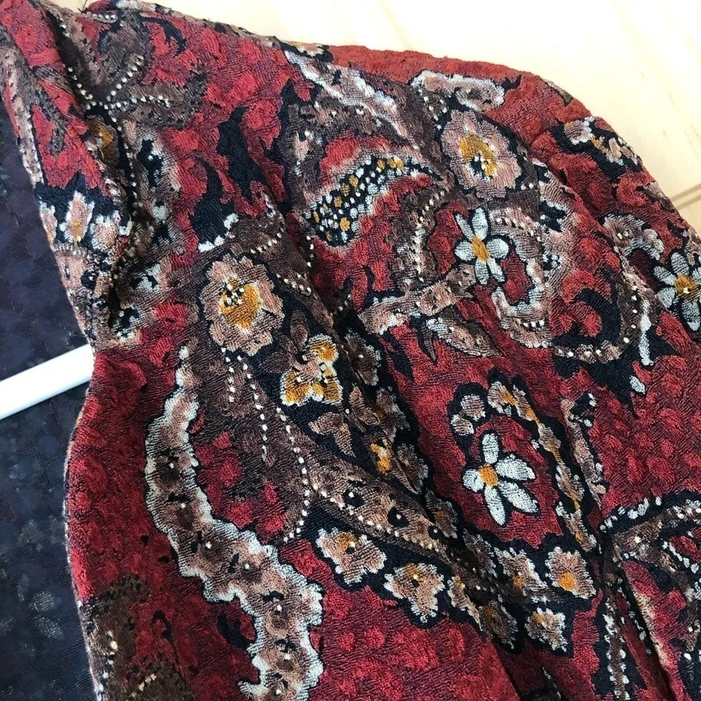 COLDWATER Creek embellished paisley patterned cardigan jacket size small - Image 5