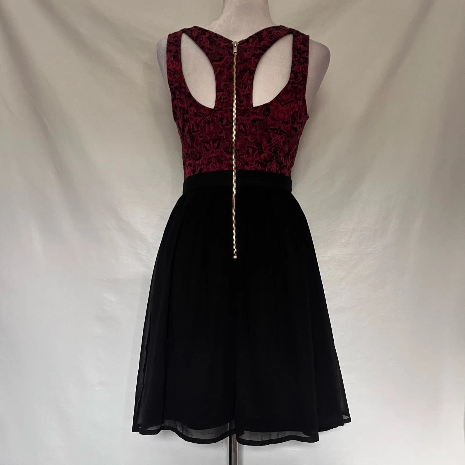 Jealous Tomato Lace Skater Dress Sz M Holiday Gothic Mesh Dark Fairy Cocktail - Image 6