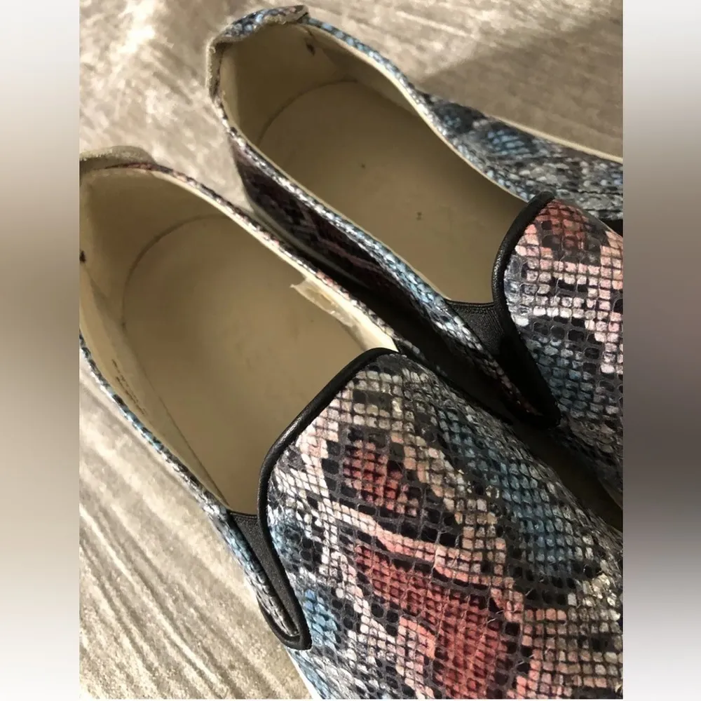 The Flexx size 9.5 blue & pink platform Python platform slip on sneaker leather - Image 6