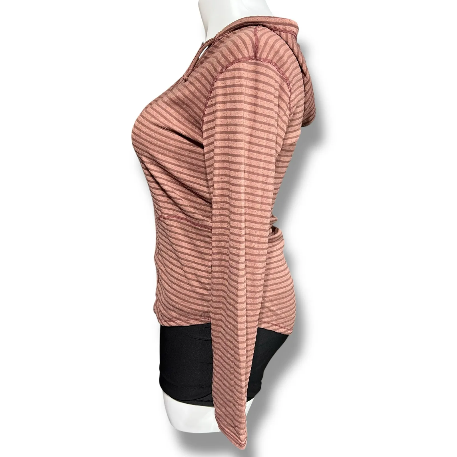 Exofficio Womens Hoodie T Shirt Top Long Sleeve Hooded Pullover Pockets Red XL - Image 5