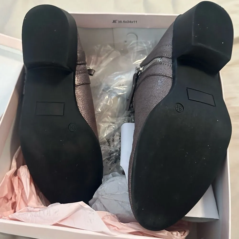 JustFab Faux Leather Metallic Booties‎ - Image 7