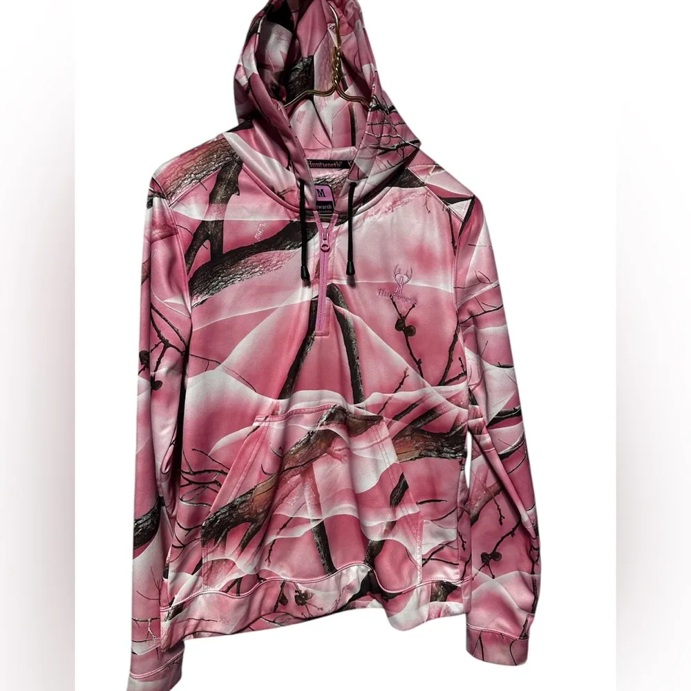 Huntworth Medium Pink Camouflage Hoodie - Image 3