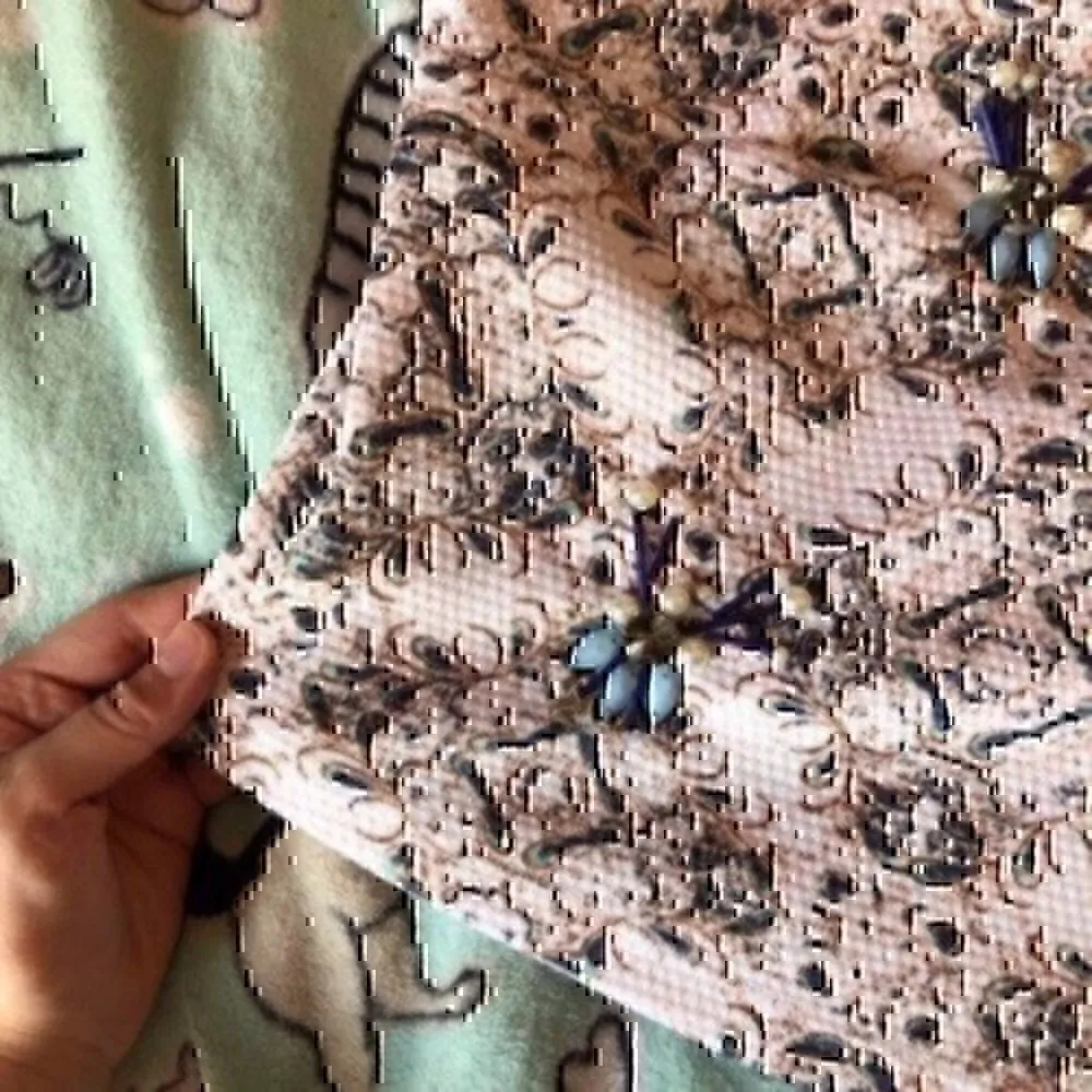 NEW NWT JESSICA SIMPSON Plus Size Lexi Embellished Paisley Crop Top Beaded Boho - Image 8