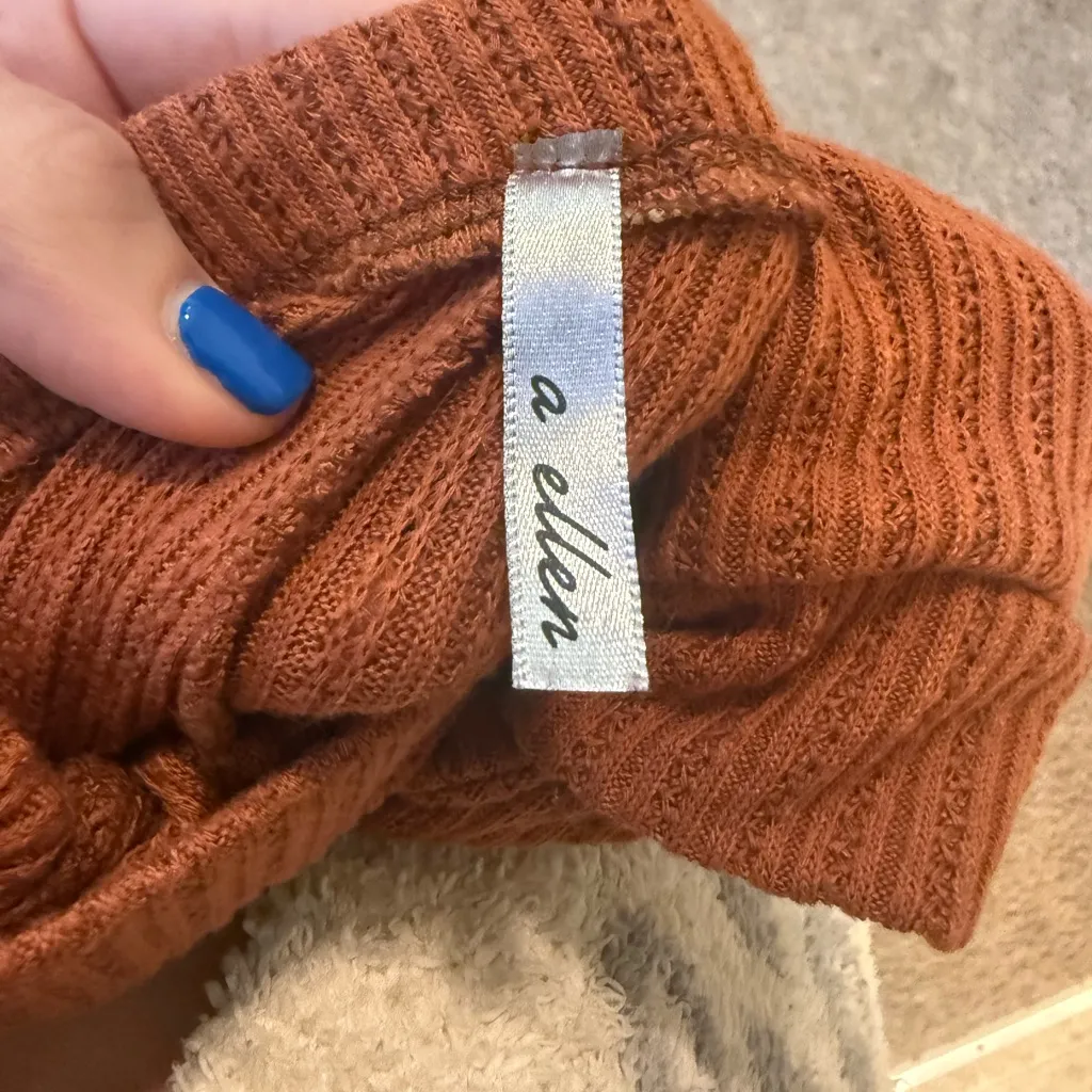 A+ Ellen Terracotta Ribbed Set Brown Size M - Image 2