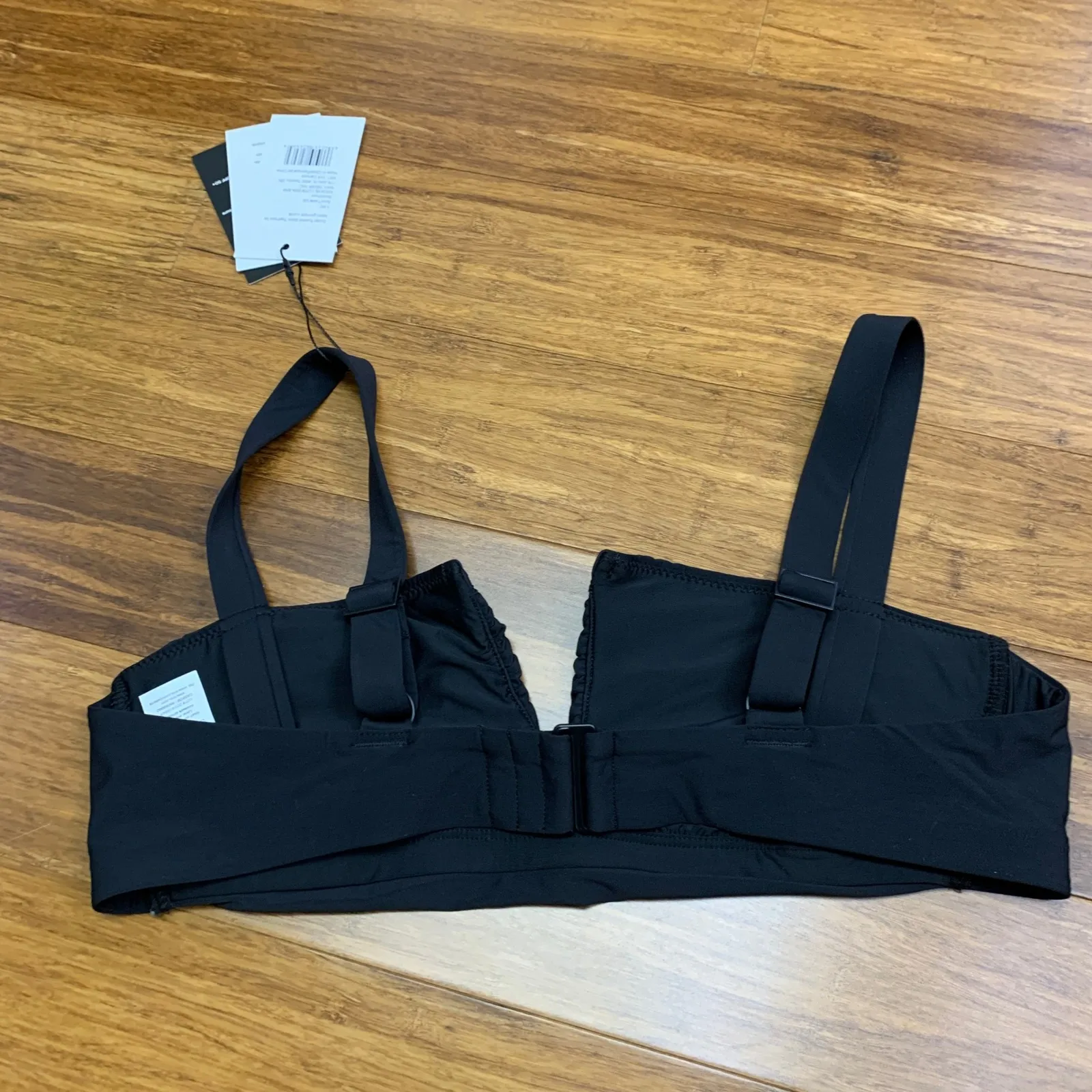 Knix Sculpt Ruched Bikini Top Black‎ Womens Size Large Swimwear Beachwear NWT Black - Image 2