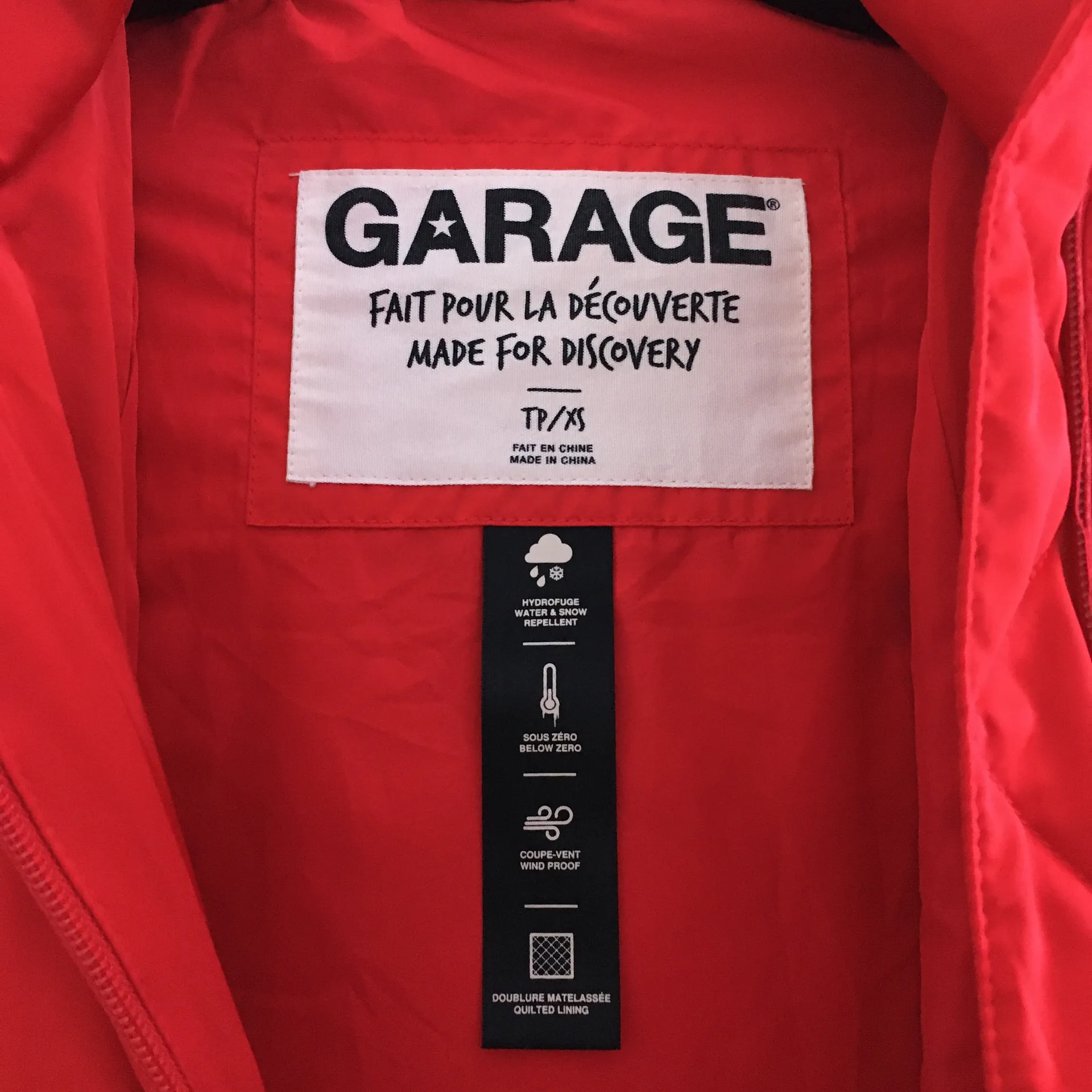 Red Puffer Drop Shoulder Jacket - Image 3