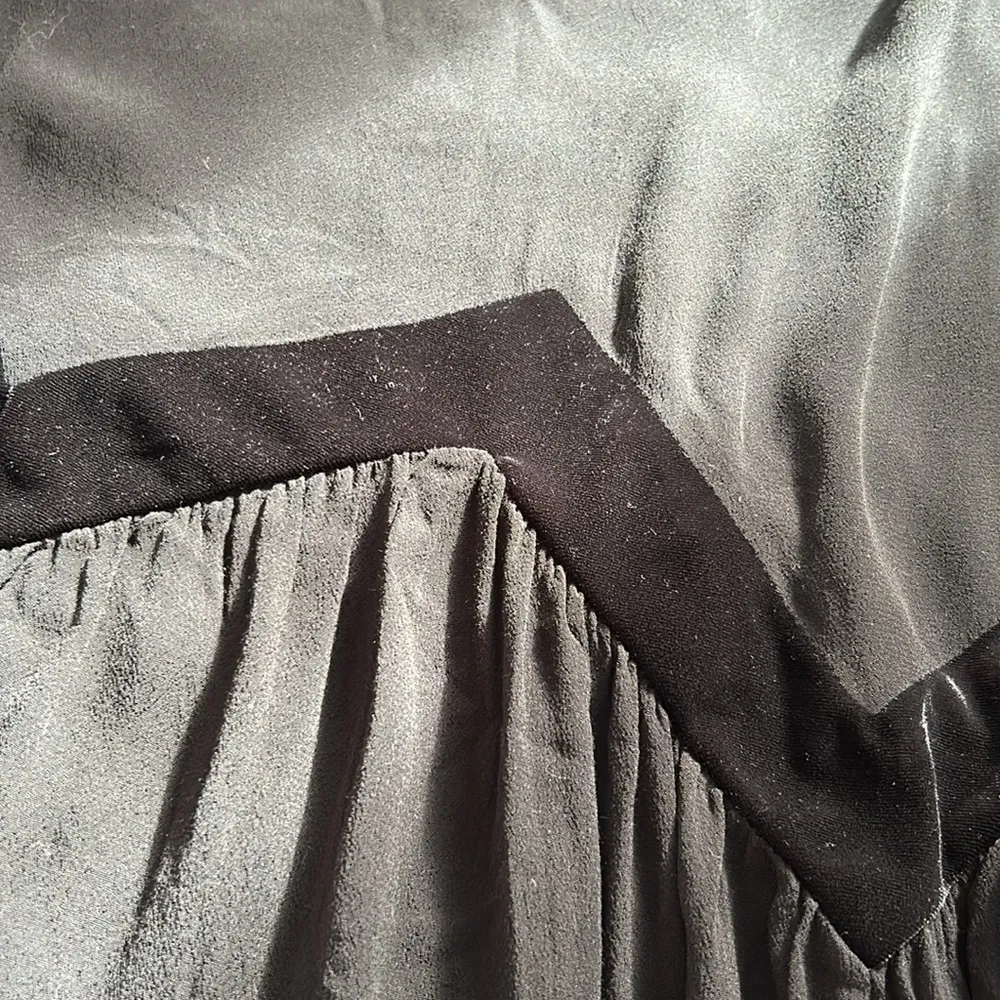 Muche Muchette Black Crepe Velvet Panel Bell Sleeve Dress Size undefined - Image 10