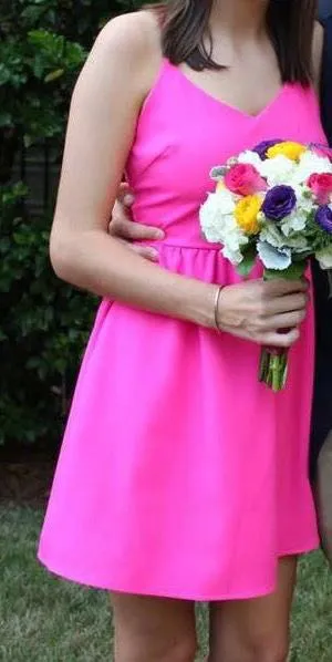 Hot Pink Dress Size M - Image 2