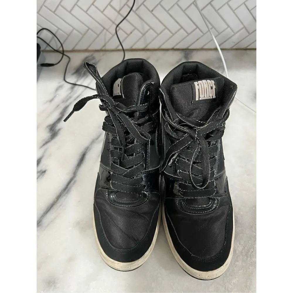 Nike Air Force Sky High Black Hidden Wedge Shoes Womens Size 9 629746-001 - Image 2