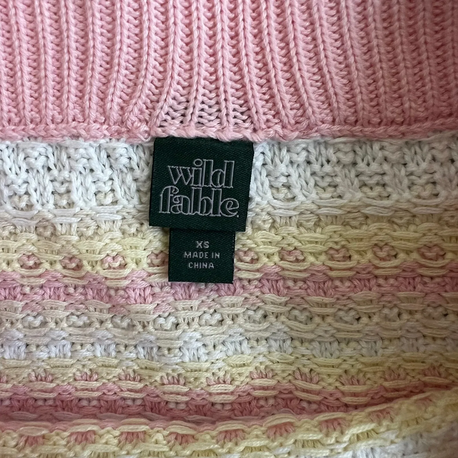 NWT Wild Fable Mini Skirt Womens XS Pink Twee Coquette 60s Whimsy Bubblegum Knit - Image 2