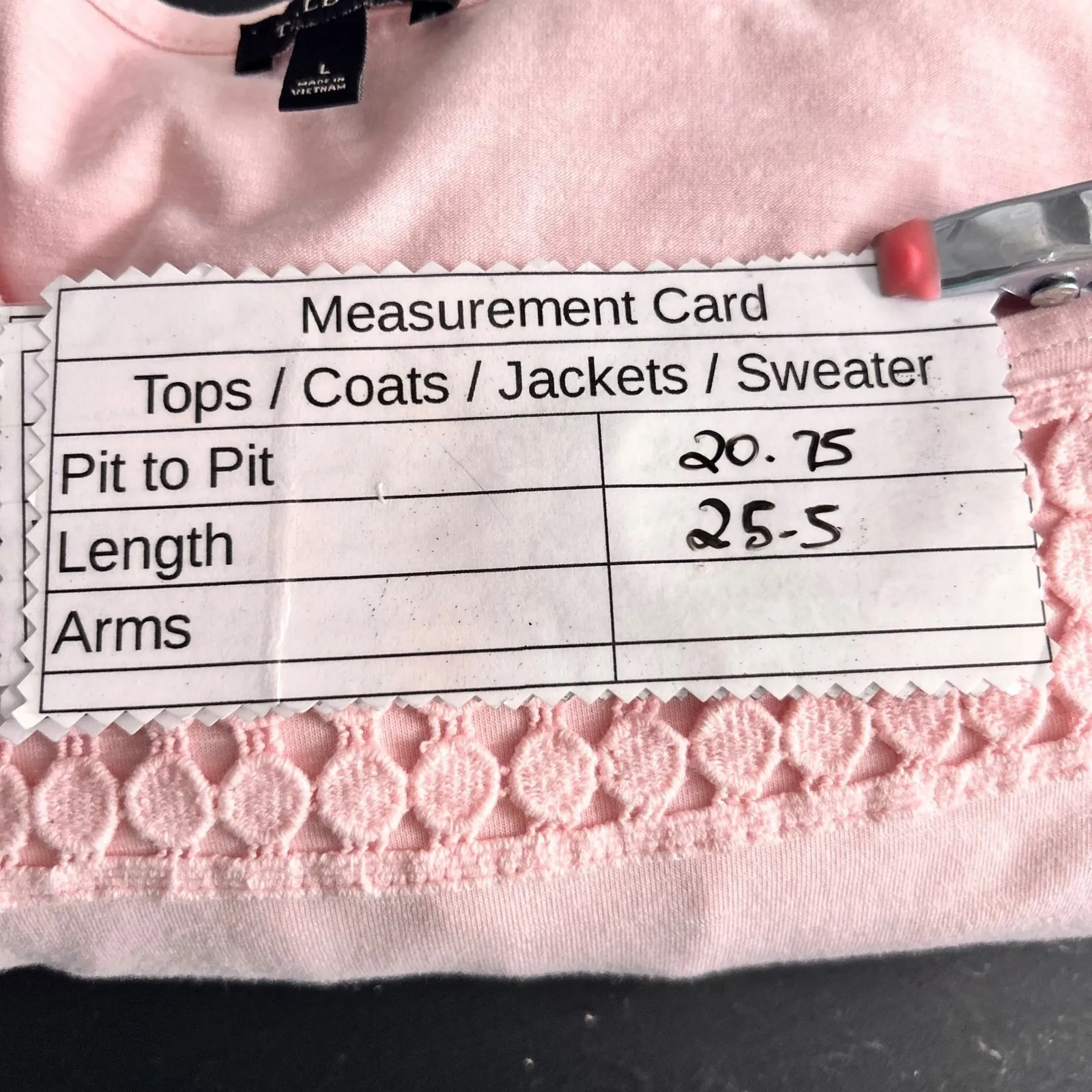 Talbots Womens Crochet Blouse Size L‎ Loose Pastel Soft Pink Coastal - Image 9