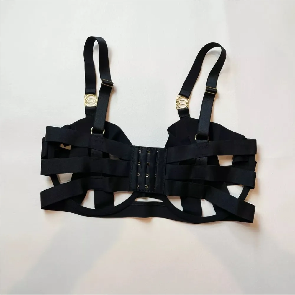 Victoria's Secret Bra 32DD Unlined Balconet Strappy Banded
Black NWT - Image 2