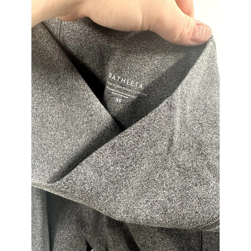 Athleta Salutation Stash High Rise 7/8 Legging Size Extra Small Grey - Image 4