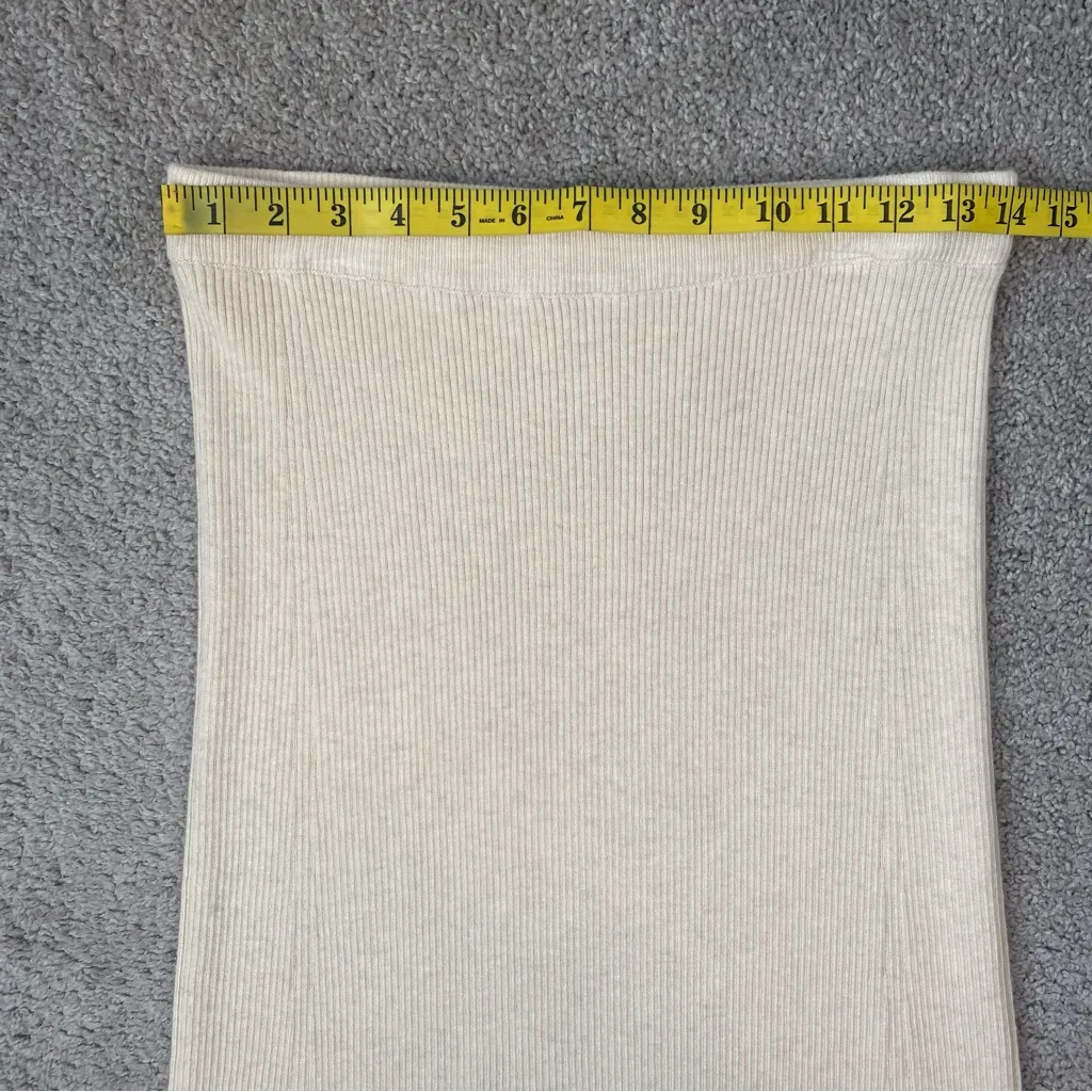 Rue Sophie Elaine Rib Knit‎ Sweater Maxi Skirt Creme Pearl L - Image 8