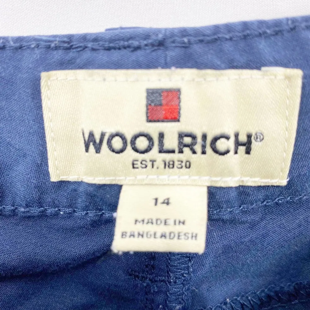 WOOLRICH Blue Cropped Cargo Trousers - Image 12