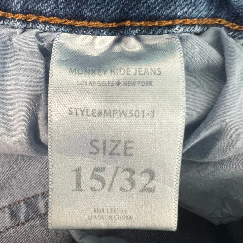 Monkey Ride Original Vintage Jeans High Rise Raw Hem Chic Feminine Size Size 32 - Image 8
