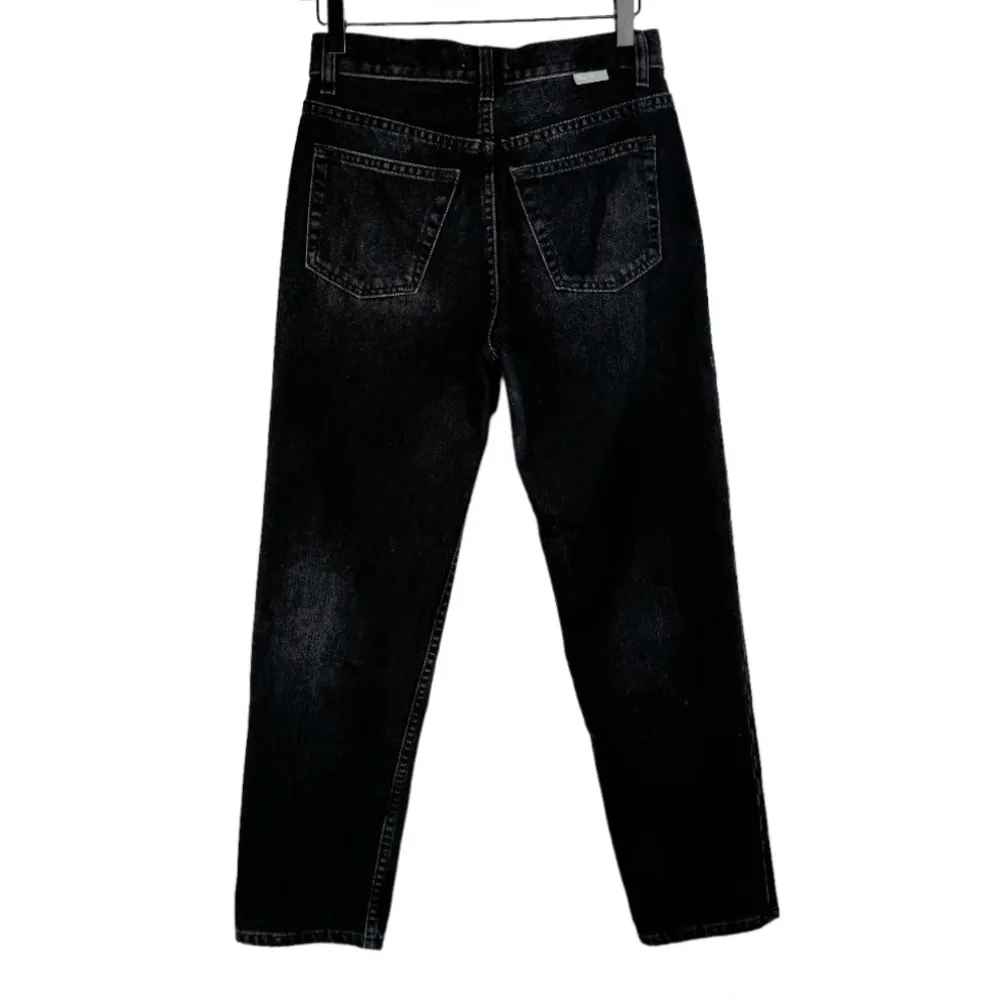 Boyish Jeans The Tommy Straight Leg Sz 25 Black Stone Wash Button Fly Crop - Image 5