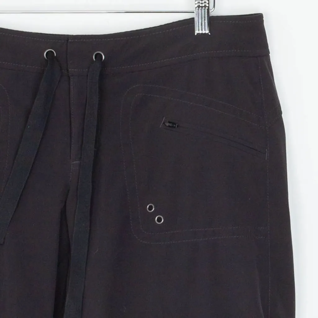 Athleta Womens Cropped Hiking Pants‎ Size 8 Black Drawstring Outdoors Camping - Image 2