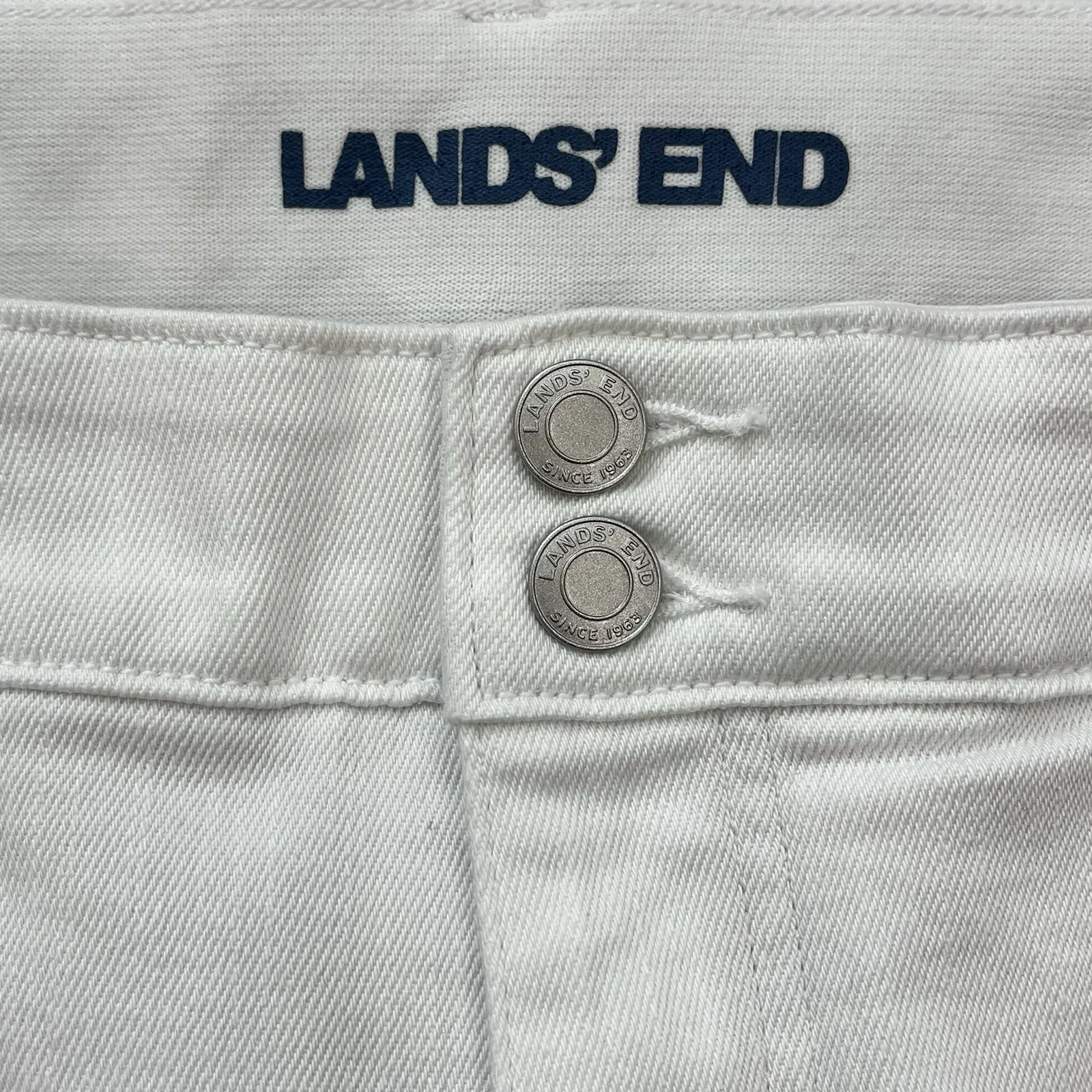New Lands End Tummy Control Jeans Womens Plus 22W Straight Leg White 32" Inseam‎ - Image 3