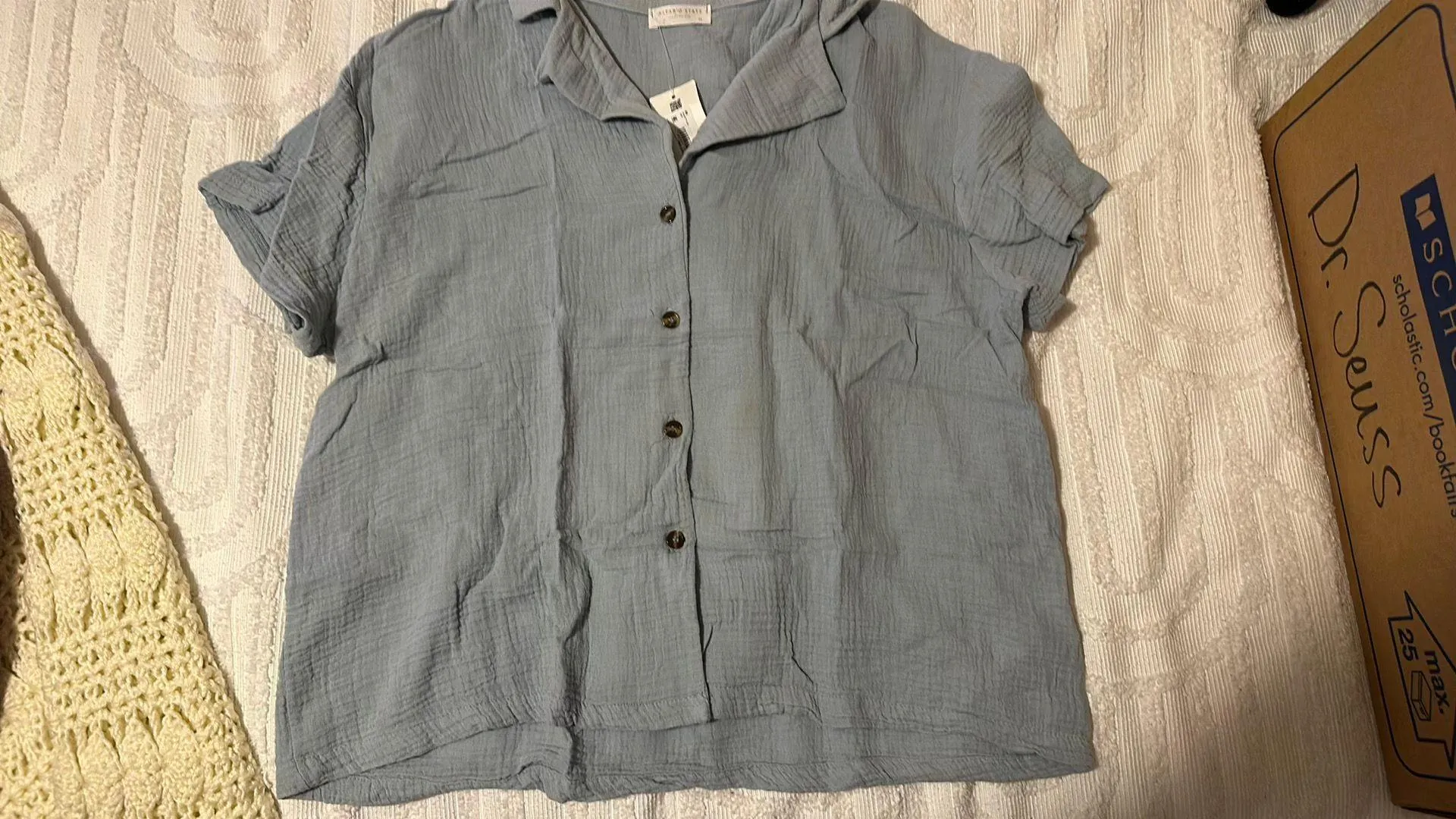 Blue Button Up Top - Image 2