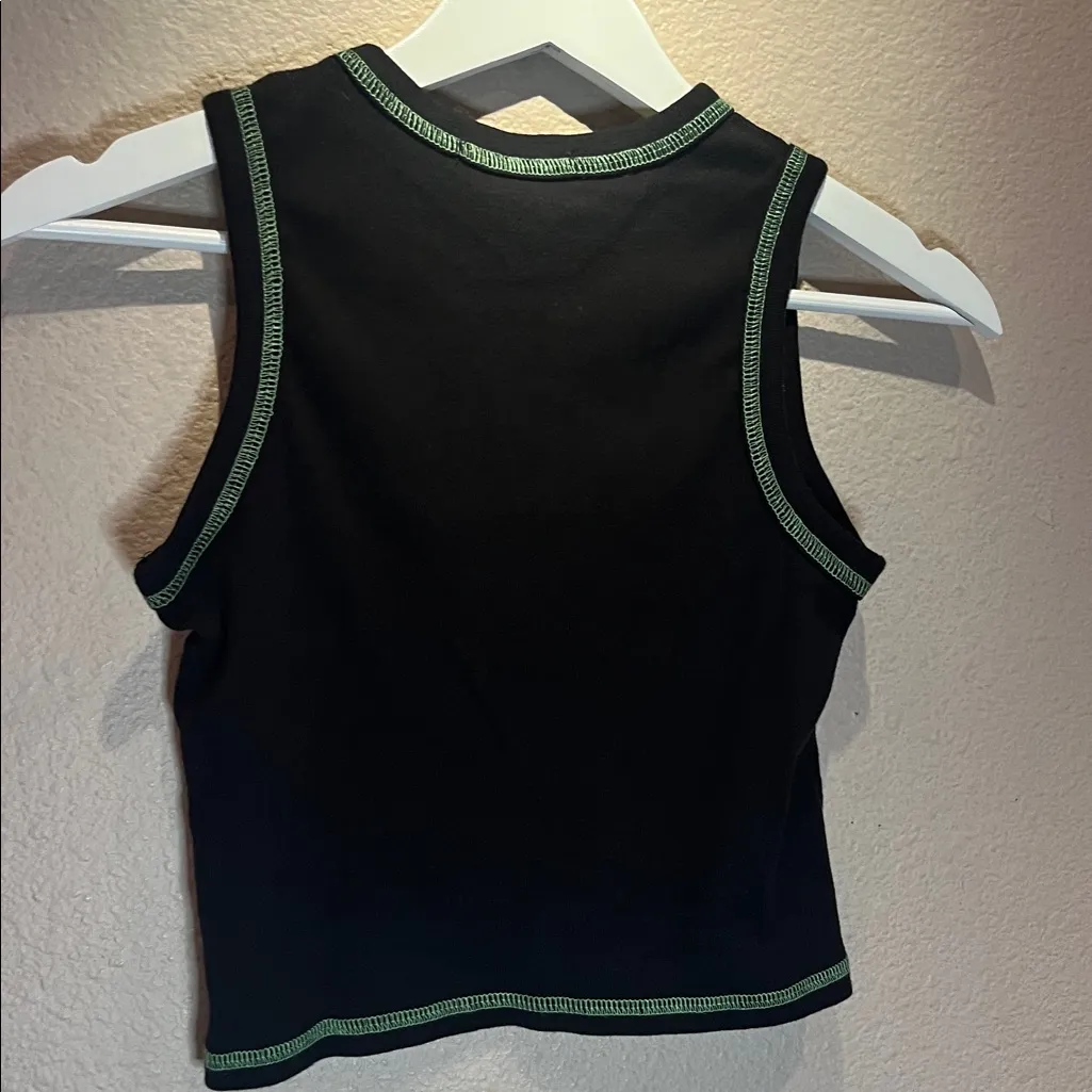 Brandy Melville Connor Woman’s Tiny Tank Top Embroidered Dragon Size XS - Image 6