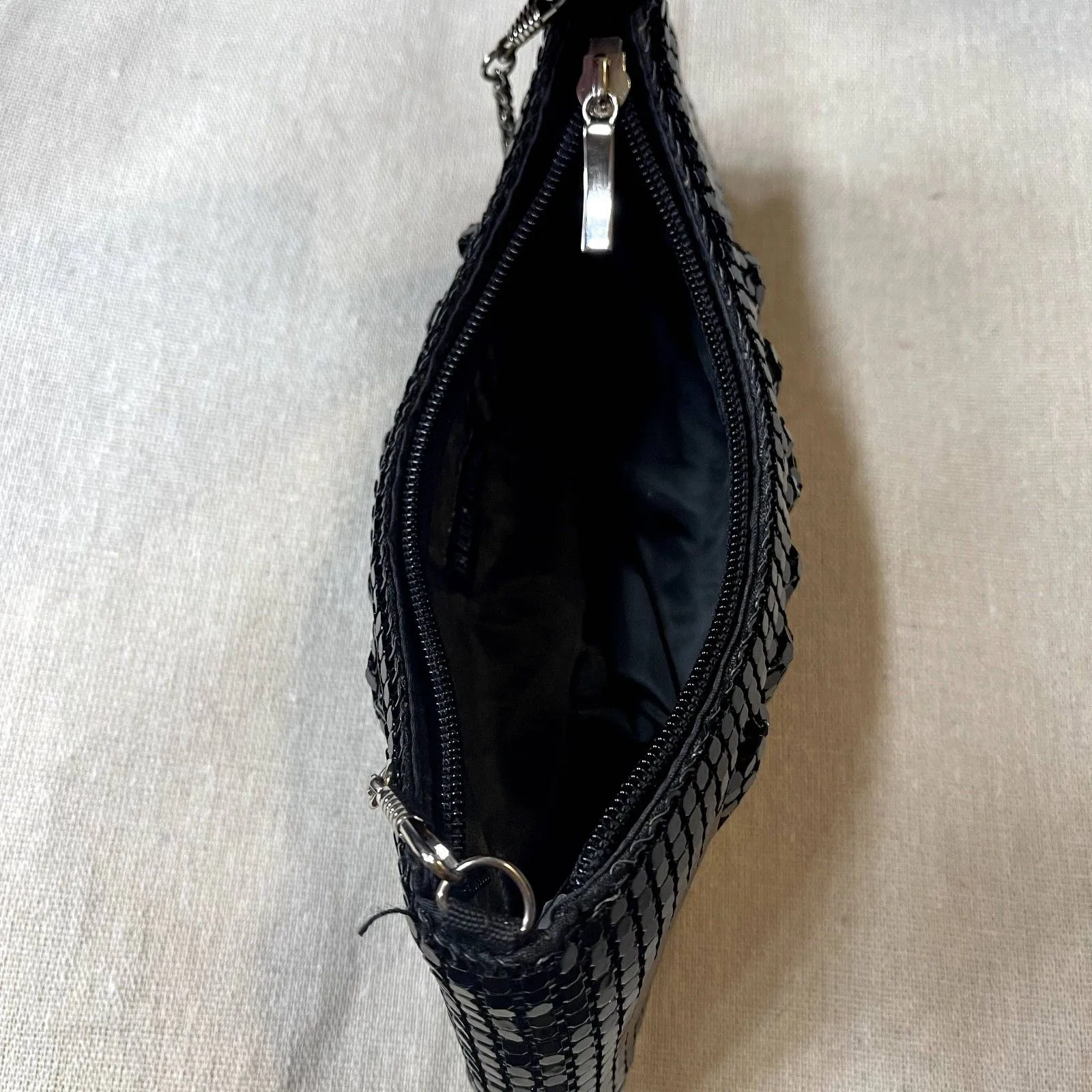 Bijoux Terner | Black Chainmail Mesh Evening Bag - Image 4