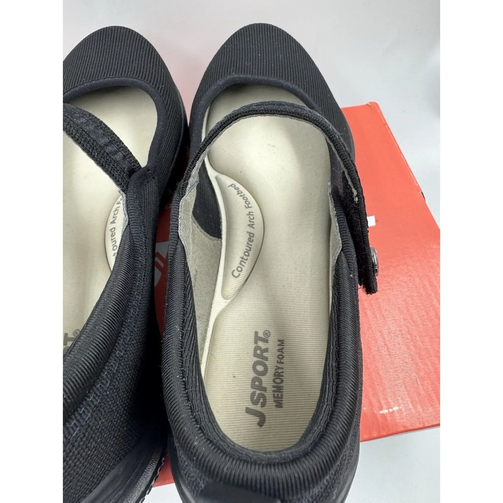 Jsport Womens Shoes Black Mary Jane Memory Foam Contoured Arch Lightweight 7.5 - Image 6