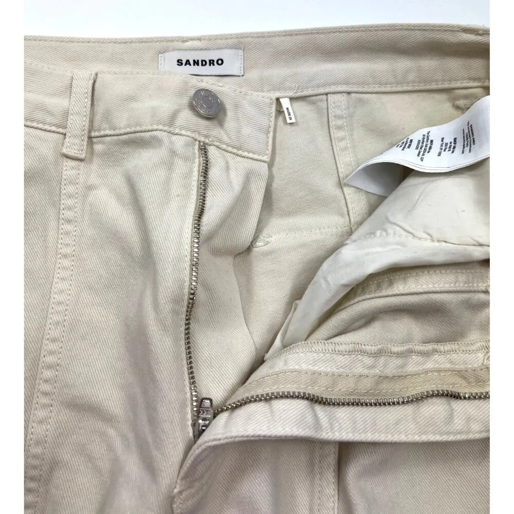 Sandro Sportswear Beige Straight Leg Dress Pants size 8 New w/Tags 77F - Image 4